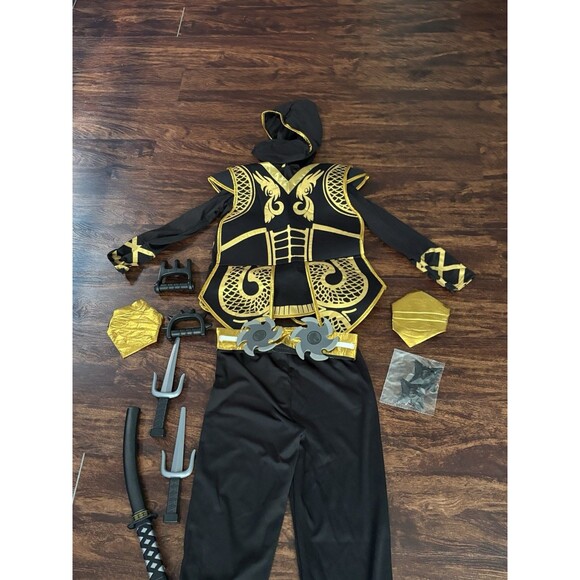 Spooktacular Creations Golden Ninja Costume Set Size Medium Halloween Costume - Picture 3 of 7